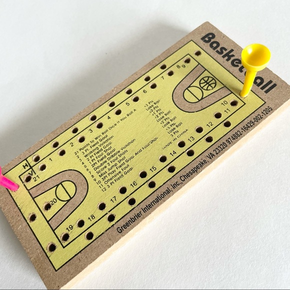 Set of 3 Basketball/Football Pegboard Wooden Games - Picture 8 of 16